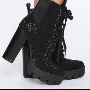 Black Bling Boots